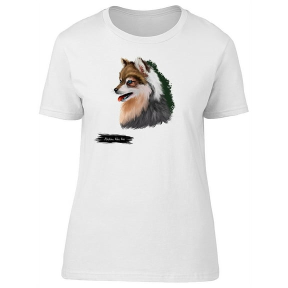 Alaskan Klee Kai Watercolor Dog T-Shirt Women -Image by Shutterstock, Female x-Large