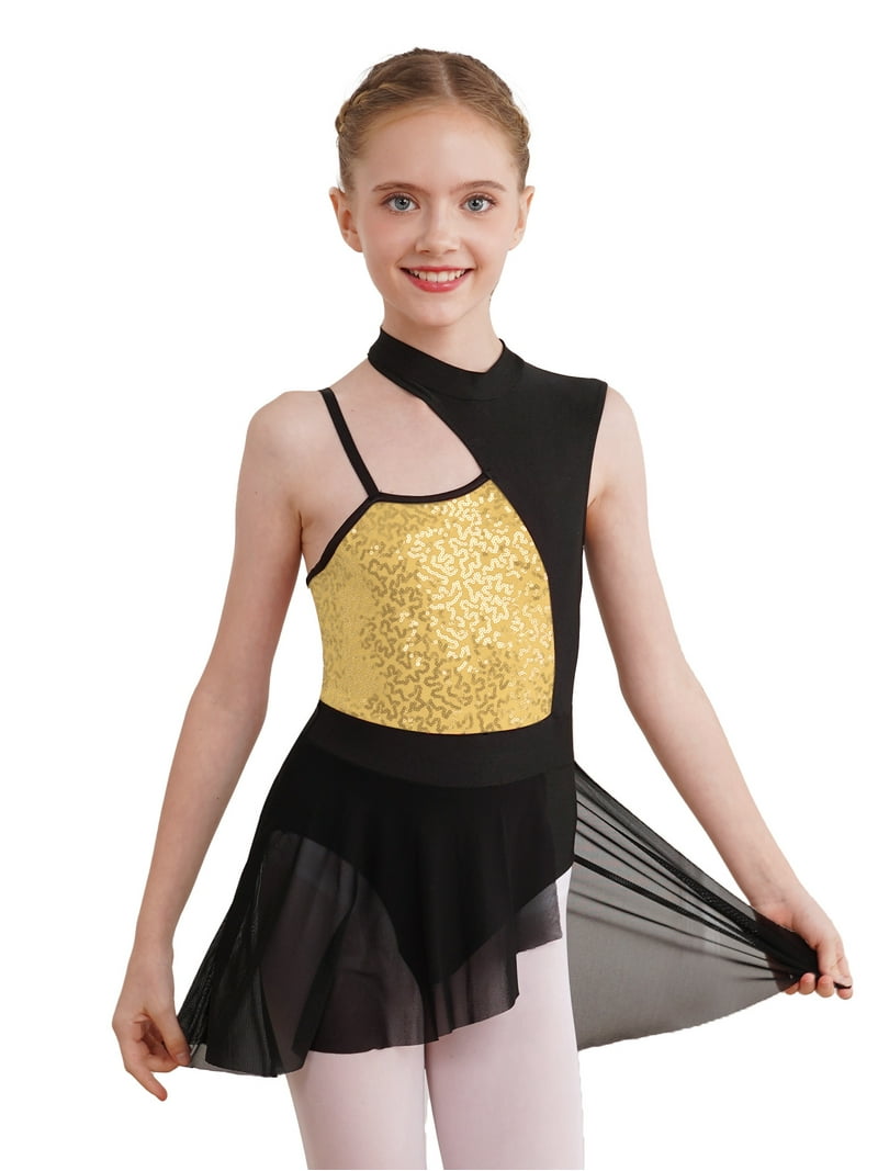 gold dance dresses Custom Gold Fringe Latin Dance Dresses for Women Girls Flowers Ball Party  Salsal Ballroom Dance Costumes – Moderndancedress.com main image 1