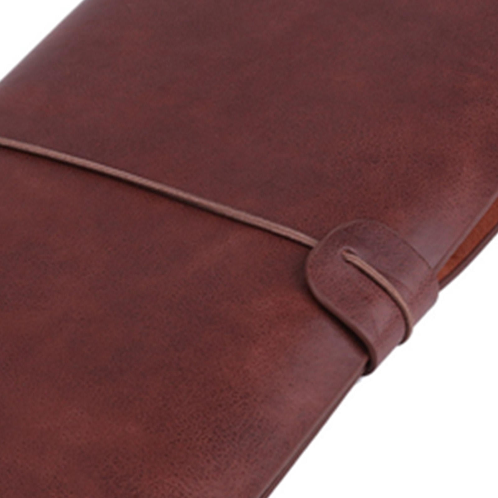 LAZIOEGR Classic PU Leather Travel Notebook – Dark Brown, Vintage‑Style Journal with Strap Buckle, Refillable, 5 Color Options