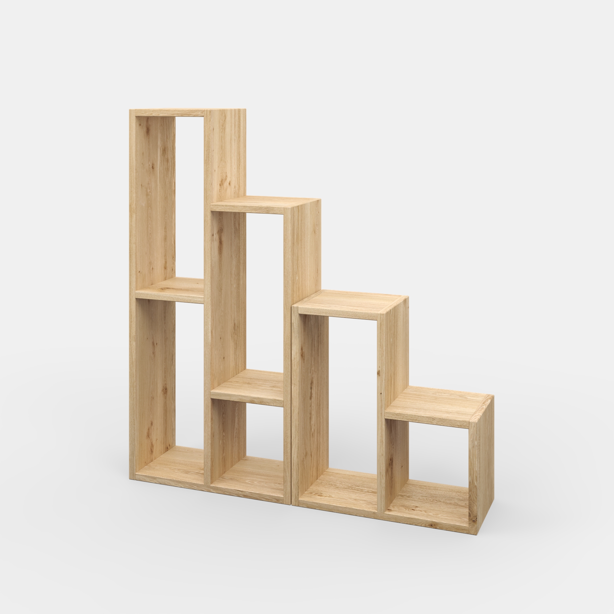 Ada Home Decor Furniture 3 Tier Oak Ponce Modern Plant Stand