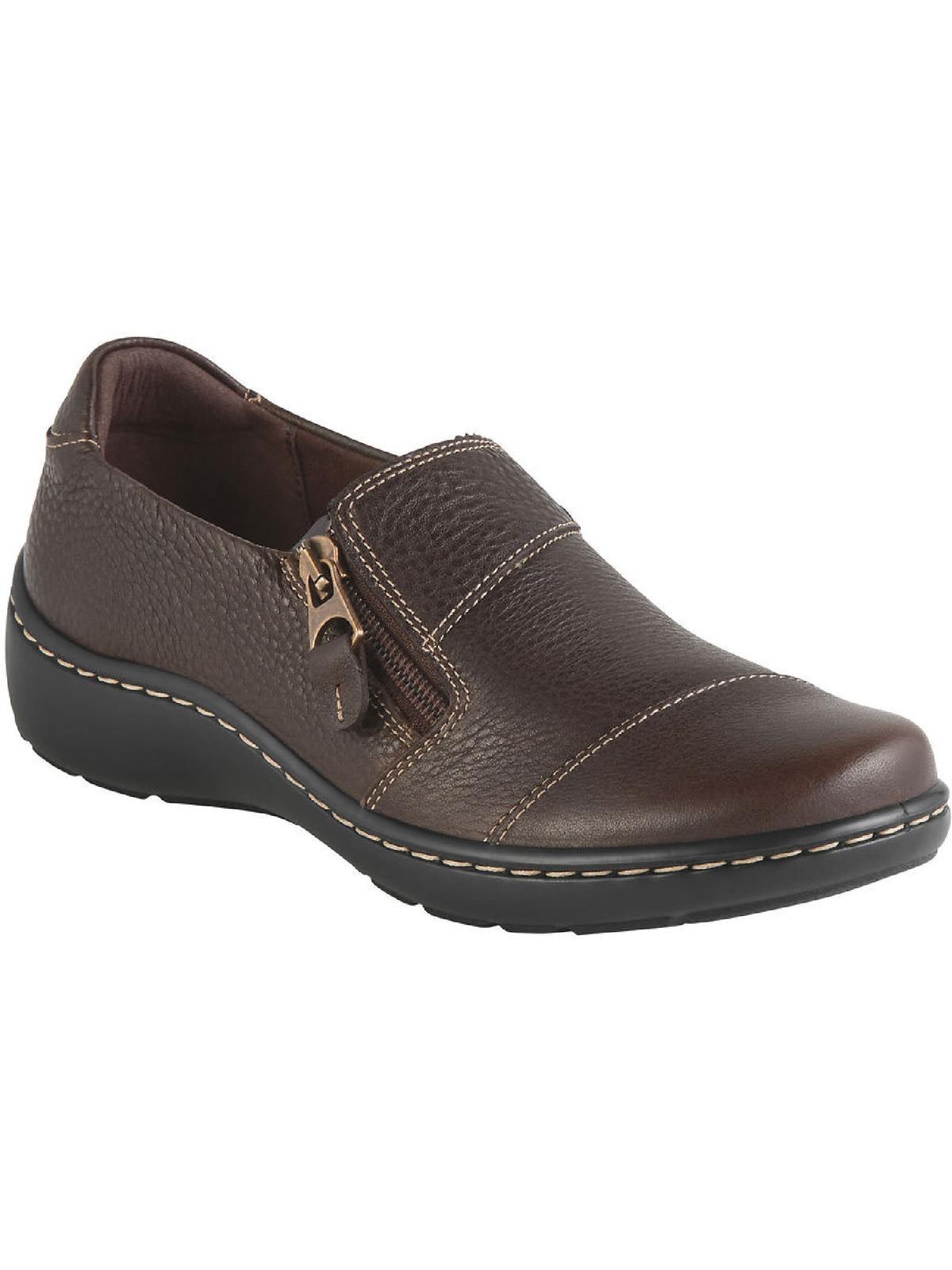 Clarks Womens Cora Harbor Leather Slip On Loafers