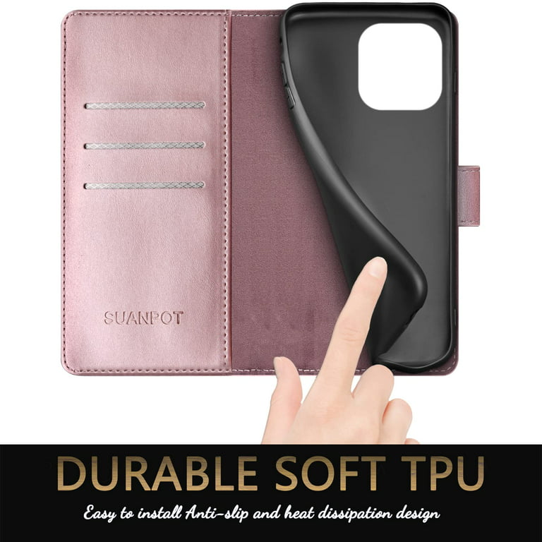 Book wallet case with stand function for iPhone 14 Pro Max