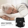 thumbnail image 2 of OULII 1Pcs Couche Adulte Lavable Noir PUL Ajustable Attache-Pression Femmes, 2 of 6
