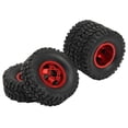 thumbnail image 4 of RC Wheels And Tires 1/16, Stable Driving RC Car Tires And Wheels Strong Cushioning Replacement  For WPL C14 C24 Red, 4 of 8