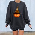 thumbnail image 4 of Sweat-shirts à Imprimé Citrouille Halloween pour Femmes Pull à Manches Longues Pull Col Rond, 4 of 6