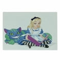 thumbnail image 1 of Alice in Wonderland Cutting Board, Alice Reading Book Cat Colorful World Happiness Love Character Image, Decorative Tempered Glass Cutting and Serving Board, Small Size, Multicolor, by Ambesonne, 1 of 1