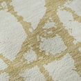 thumbnail image 2 of HomeRoots 676834 8 x 10 ft. Gold & Ivory Abstract Transitional Washable Machine Made Rectangle Area Rug with UV Protection, 2 of 7