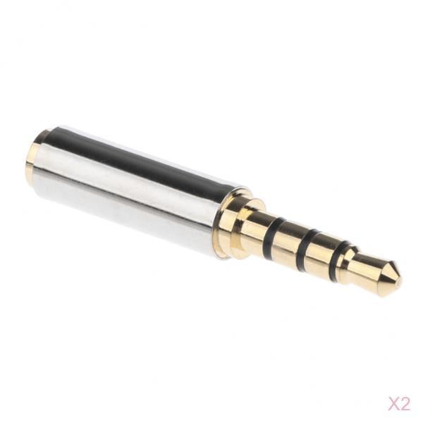 Adaptador de audio Sunnimix chapado en Oro 3.5 mm a 2.5 mm para auriculares