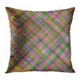thumbnail image 1 of BOSDECO Artistic Stripes Pattern Colorful Madras Tartan Plaid Diagonal Abstract Geometric Watercolor Color Brush Pillowcase Pillow Cover Cushion Case 16x16 inch, 1 of 1