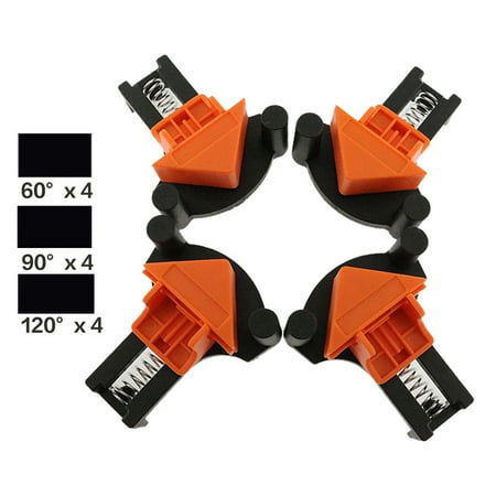 Lot De 4 Pinces à 90 Degrés, Pince D'armoire, 14 X 14 Cm, Outil Carré En Alliage D'aluminium, Pinces D'angle Pour Outils De Travail Du Bois, Pince à Angle Droit, Tiroirs, Cadres