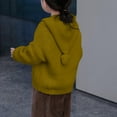 thumbnail image 4 of NAISIBABY Girls Sweater Jacket(2-12T), Long Sleeve Buttons Soft Warm Winter Knitted Tops Outerwear Yellow 10T, 4 of 6