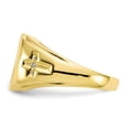 thumbnail image 4 of Solid 10k Yellow Gold Men's Ring Band with CZ Cubic Zirconia Size 8, 4 of 6