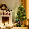 thumbnail image 2 of Topbuy 4'Warm White Lighting Christmas Entrance Tree Doorway Pre-Lit Decoration w/ 60 LED Lights Berries Pine Cones, 2 of 10