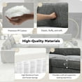thumbnail image 4 of Newest 117.5" U-Shaped Chenille Sectional Sofa, Gray 6-Seat Corner Couch with Cup Holders & Oversized Chaise for Living Room, 4 of 9