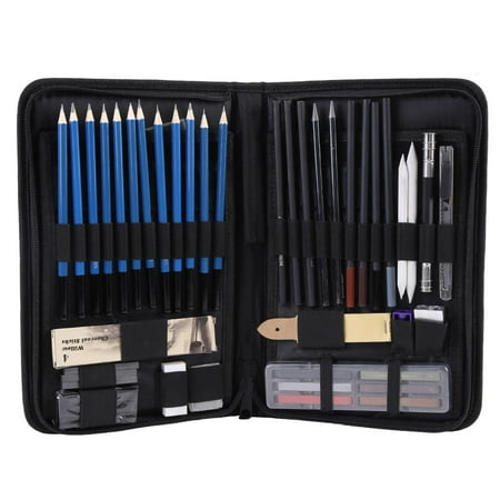 Lyumo 48pcs Professionnel Crayons A Dessin Dessin Kit Sac De Transport Art Peinture Outil Ensemble Etudiant Noir Crayons A Croquis Ensemble Crayon A Croquis Walmart Canada