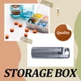 thumbnail image 1 of Pill Case Aluminium Alloy Waterproof Moisture-proof Pills Waterproof Dust Tablet Dispenser Portable Home Carrying Organizer Container Gray, 1 of 9