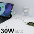 thumbnail image 4 of PD 30W Fast Charging for Google Google Pixel Charger - (For Pixel 8 8 Pro, Pixel 7 7a 7 Pro, Pixel 6 6a 6 Pro, Wall Charging Block and 6ft Cable Power Strip), 4 of 7
