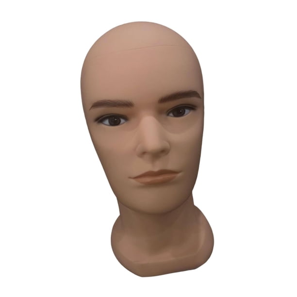 Cabeza de maniquí masculino calvo, expositor de pelucas, modelo de cabeza de maniquí, expositor de sombreros HL02