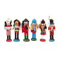 thumbnail image 3 of 6 Piezas Adornos de Cascanueces de Madera, Figuras de Cascanueces de Navidad, Estatua de 12 cm Figura de Cascanueces Decoración para Oficina,, 3 of 9