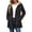 A Black, variant on Rain Coats for Women Ndbuld Women's Large-sized Mid-length Waterproof Jacket With Hood And Raincoat With Striped Lining Pink M