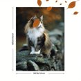 thumbnail image 3 of Floral Pattern Cat Canvas Print Kids Room Home Study Wall Art Decor, 3 of 8