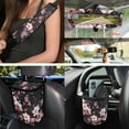 thumbnail image 4 of Jeiento Cherry Blossom Car Seat Cover Full Set for Women Men,Car Steering Wheel Cover,Seatbelt Cover,Automotive Car Garbage Cans,Car Rear View Mirror Protector,Car Cup Holder and Car Keychain, 4 of 7