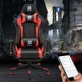 thumbnail image 2 of Ergonomic High-Back Swivel Gaming Chair Recliner with Bluetooth 4.1 Speakers & Lumbar Support & Headrest & Footrest | Height Adjustable Office Desk Chair - Black & Red, 2 of 7