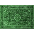 thumbnail image 1 of Ahgly Company Indoor Rectangle Medallion Emerald Green Traditional Area Rugs, 8' x 12', 1 of 4