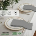 thumbnail image 4 of Ruvanti Linen Napkins Set of 6, 18x18 Cloth Napkins, Cotton Linen Blend Napkins Cloth Washable, Soft, Reusable Dinner Napkins for Wedding, Parties, Christmas, Thanksgiving, Everyday Use - Wild Dove, 4 of 8