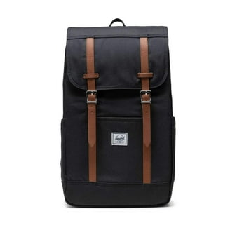 herschel 17 inch laptop backpack Herschel Little America Laptop Backpack, Black/Tan Synthetic Leather,  Mid-Volume 17.0L Mid-Volume 17.0L Black/Tan Synthetic Leather