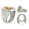 thumbnail image 3 of Mens Praying Hands Polished Stainless Steel Ring, 3 of 4