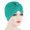 Green, variant on Herrnalise Women Solid India Hat Muslim Ruffle Chemo Hat Beanie Wrap Cap