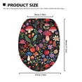 thumbnail image 6 of ZUXONGSY Mushroom Flower Toilet Lid Covers Oblong Toilet Seat Cover with Elastic Edge Machine Washable Elongated Toilet Cover Suitable for All People for Women Gifts for Mom, 6 of 6
