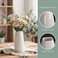 thumbnail image 2 of REGALWOVEN Small Ceramic Bud Modern Cylinder Vase, Ribbed Decorative Flower Vase for Shelf & Bathroom, TBoho Home Decor Accent White 2.4"L x 2.4"W x 5.1"H, 2 of 6