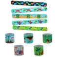 thumbnail image 4 of 36 Uds pulseras Slap para niños pulsera a presión de dinosaurio para niños rellenos de bolsas de fiesta para regalos de cumpleaños de Navidad bolsas de fiesta, 4 of 14