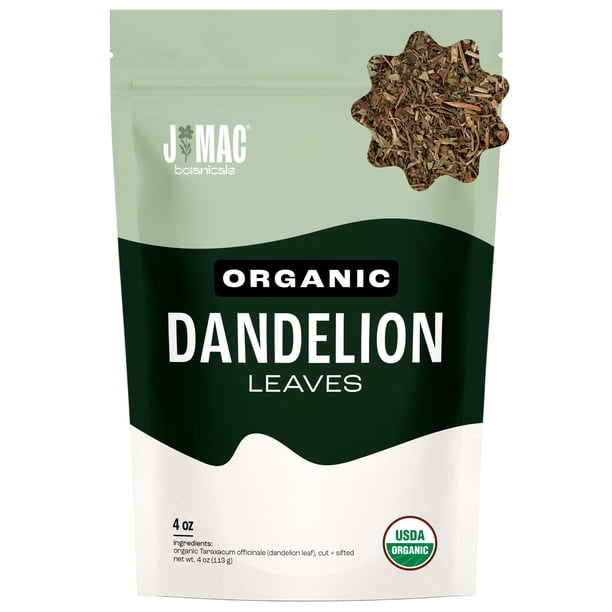 Hojas de diente de león orgánicas Tea J MAC BOTANICALS 113 g
