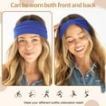 thumbnail image 3 of EP   Wide Headbands for Women Non Slip 6 Pack Soft Elastic Hair Bands Sports Yoga Running Gym Workout Knotted Head Wraps, Cotton Cloth African Turbans Solid Color Bandana-With 6 Pcs Hair Ties, 3 of 16