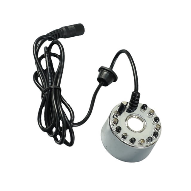 Moyic 12 LED Fuente Mist Maker Humidificador ultrasónico Atomizador Luz Mister Foggers con cambios de color automáticos Adaptador de EE. UU. Iluminación y accesorios Moyic HA020103-00