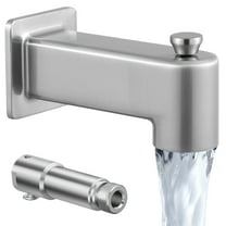 KES All Metal Construction (Inside and Out) Bath Tub Faucet Replacement, 5-3/8 Inch Bathtub Spout with Diverter, Shower Slip-on Tub Faucet Fits 1/2 Inch Copper Pipe Brushed Nickel