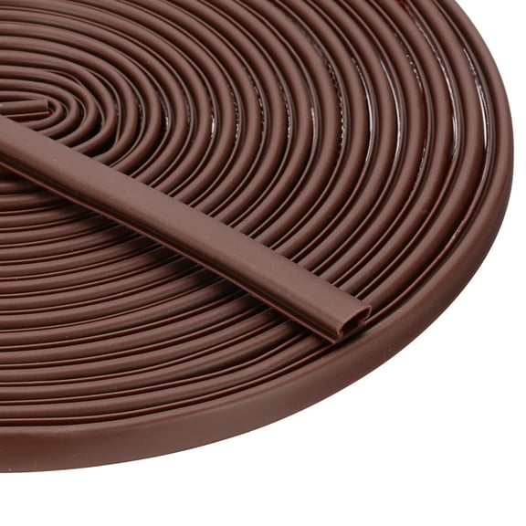 Rubber Weather Stripping Door Seal Strip 39 Feet, Self-Adhesive Door Insulation Weather Strip Brown