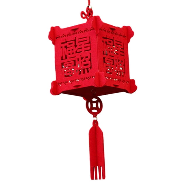 simhoa Chinese Lantern Blessing New Year Lantern for Celebration Home Hanging Decor D