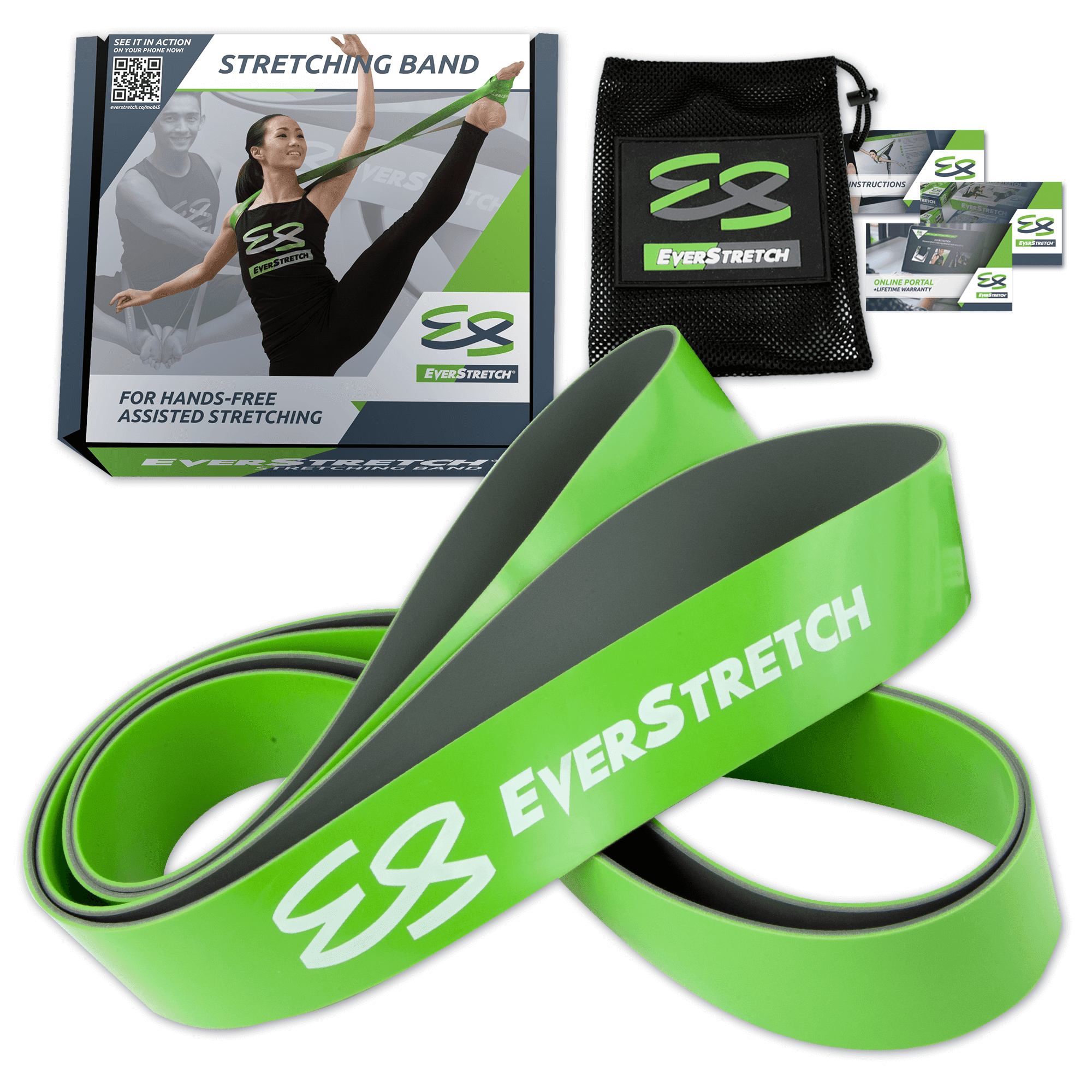 EverStretch Dance Stretch Band 2Layer Latex Stretching Band Exercise Band