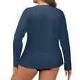 thumbnail image 4 of Sun Protection Clothing Women Sun Protection Long Sleeve Swim Tops Lightweight Hiking Athletic Shirt, 4 of 5