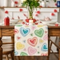 thumbnail image 5 of Valentine's Day Decorations Valentine's Day Heart Print Table Flags Party Table Kitchen Mats, 5 of 5