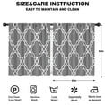 thumbnail image 2 of Blackout Kids Curtains,Gray Geometric Quatrefoil Pattern Childrens Insulated Curtains Set Of 2,Bedroom Essentials,Toddler Room Decor 52x63in(132x160cm), 2 of 5