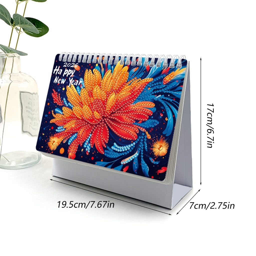 2026 Art Desk Calendar Set from 01/2026 to 12/2026 For Beginner Crafting Project