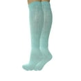 thumbnail image 6 of 6 Pairs Colorful Slouch Knee High Socks with Thin Sole Shoe Size 5 to 10 (Red - White - Gray - Black - Beige - Aqua Green), 6 of 13