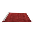 thumbnail image 2 of Ahgly Company Machine Washable Indoor Round Abstract Red Modern Area Rugs, 4' Round, 2 of 4