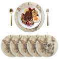 thumbnail image 5 of Ryvnso Butterfly on Skull Round Plate Mats Dining Table Placemat Set of 4 for Holiday Decoration, 5 of 7
