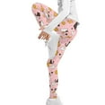 thumbnail image 4 of COEQINE Cat Heart Light Pink Girls Yoga Leggings Pants Full Length Athletic Trousers High Waist Tummy Control, for 6-7 Years Kids Girls, 4 of 7